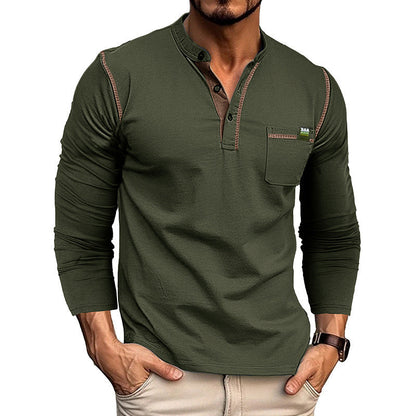 Herren Langarmshirt Modern Strukturdesign Slimfit