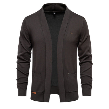 Herren Strickjacke Offener Kragen Praktisch Warm