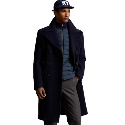 Herren Wollmantel Doppelmantel mit Steppjacke Abnehmbar Modern