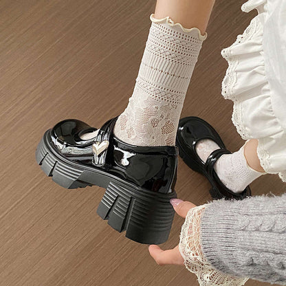 Damen Schuhe Mary Jane Blockabsatz Elegant Modisch