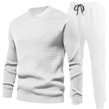 Herren Sportanzug Joggingset mit Struktur Optik Modern