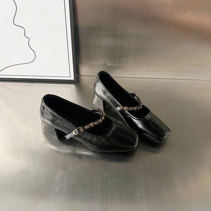 Damen Plateauschuhe Elegantes Design Stabile Blockabsätze