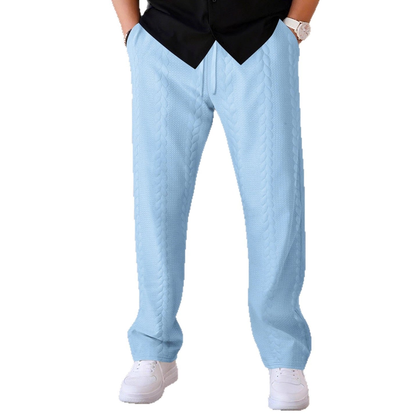 Herren Freizeithose Elegant mit Elastischem Bund Modern