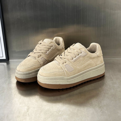Damen Sneaker Chunky Wildleder Bequem Rutschfest