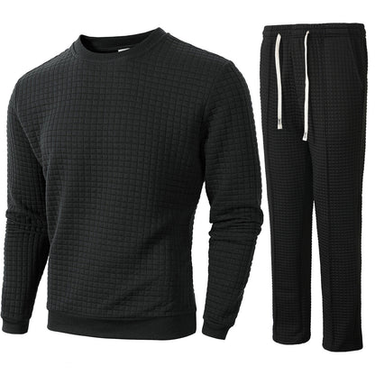 Herren Sweatshirt Jogginghose Set Bequem Sportlich Grau