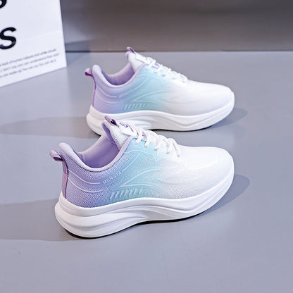 Damen Sneaker Leicht Sportlich Mit Dämpfung Weiß