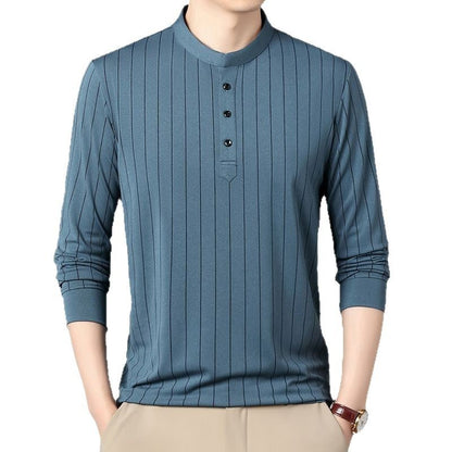 Herren Poloshirt Streifenmuster Elegantes Design Hochwertig