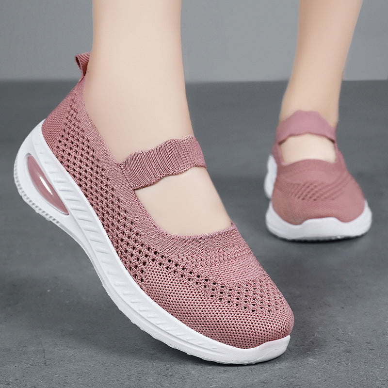 Damen Sneaker Atmungsaktiv Elastisch Bequem Sport - BerlinGlamour