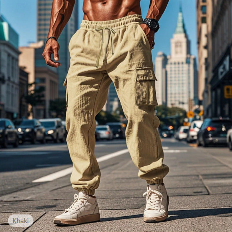 Herren Cargo-Hose atmungsaktiv Elastisch mit vielen Taschen - BerlinGlamour