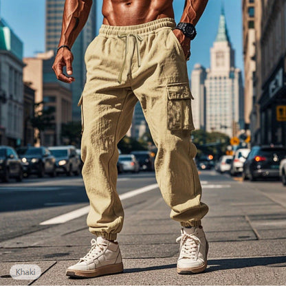 Herren Cargo-Hose atmungsaktiv Elastisch mit vielen Taschen - BerlinGlamour