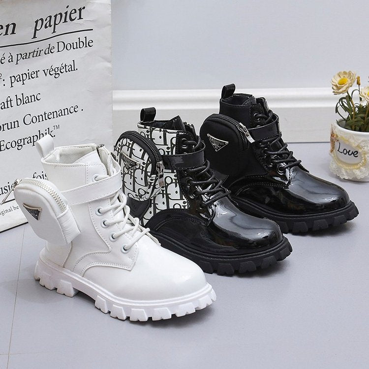Damen Stiefel Ankle Boots Robust mit Taschen und Profilsohle - BerlinGlamour