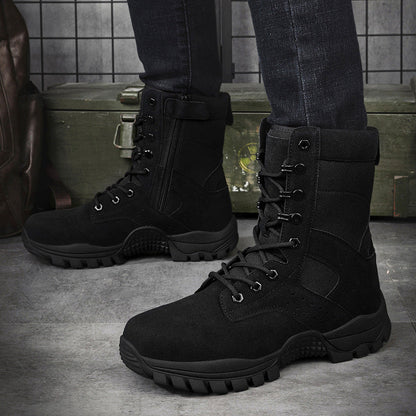 Herren Tactical Stiefel Fest Reißverschluss Griffige Sohle Outdoor
