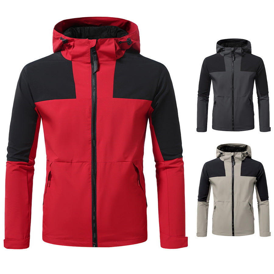 Herren Outdoor-Jacke Wasserdicht mit Verstellbarem Kapuzenbereich - BerlinGlamour