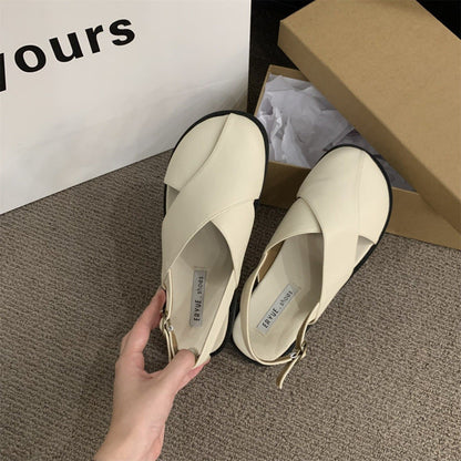 Damen Sandalen Komfortabel Klettverschluss Modern