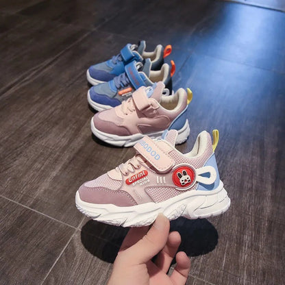 Damen Sneaker Sportlich Klett atmungsaktiv Tiermotiv