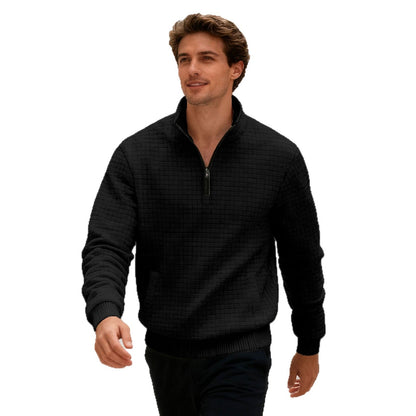 Herren Sportlicher Pullover mit Halbhoher Geschlossenem Kragen Berlin Glamour