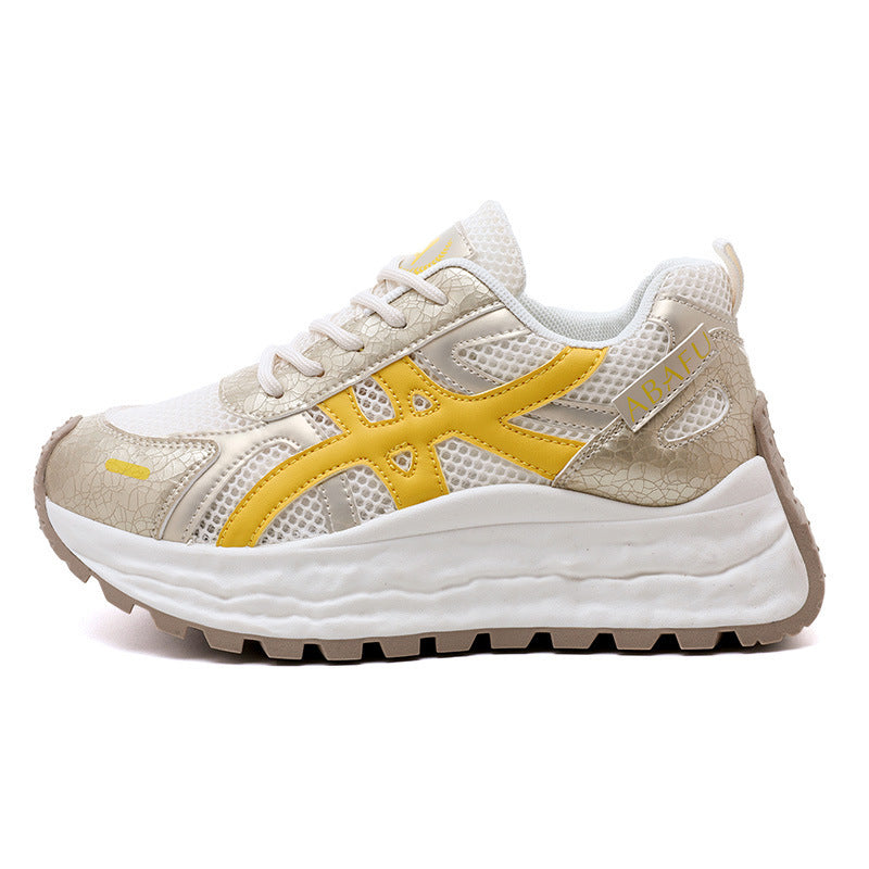 Damen Sneaker atmungsaktiv Mesh Weich Laufsohle