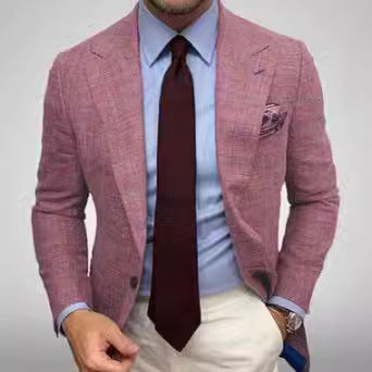 Herren Blazer Slim Fit Karomuster Elegant Modern - BerlinGlamour
