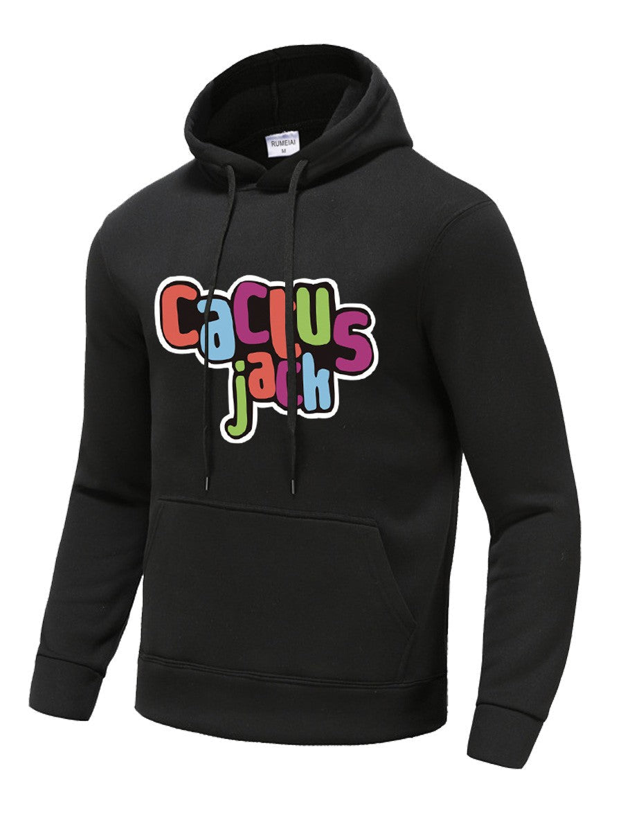 Männer Kapuzenpullover Graffiti Druck Modern Farben