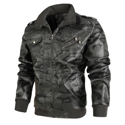 Herren Camouflage Jacke mit Reißverschlusstaschen Outdoor