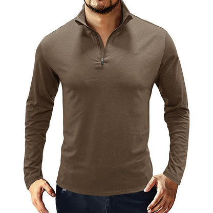 Herren Pullover Stehkragen Modern Schwarz