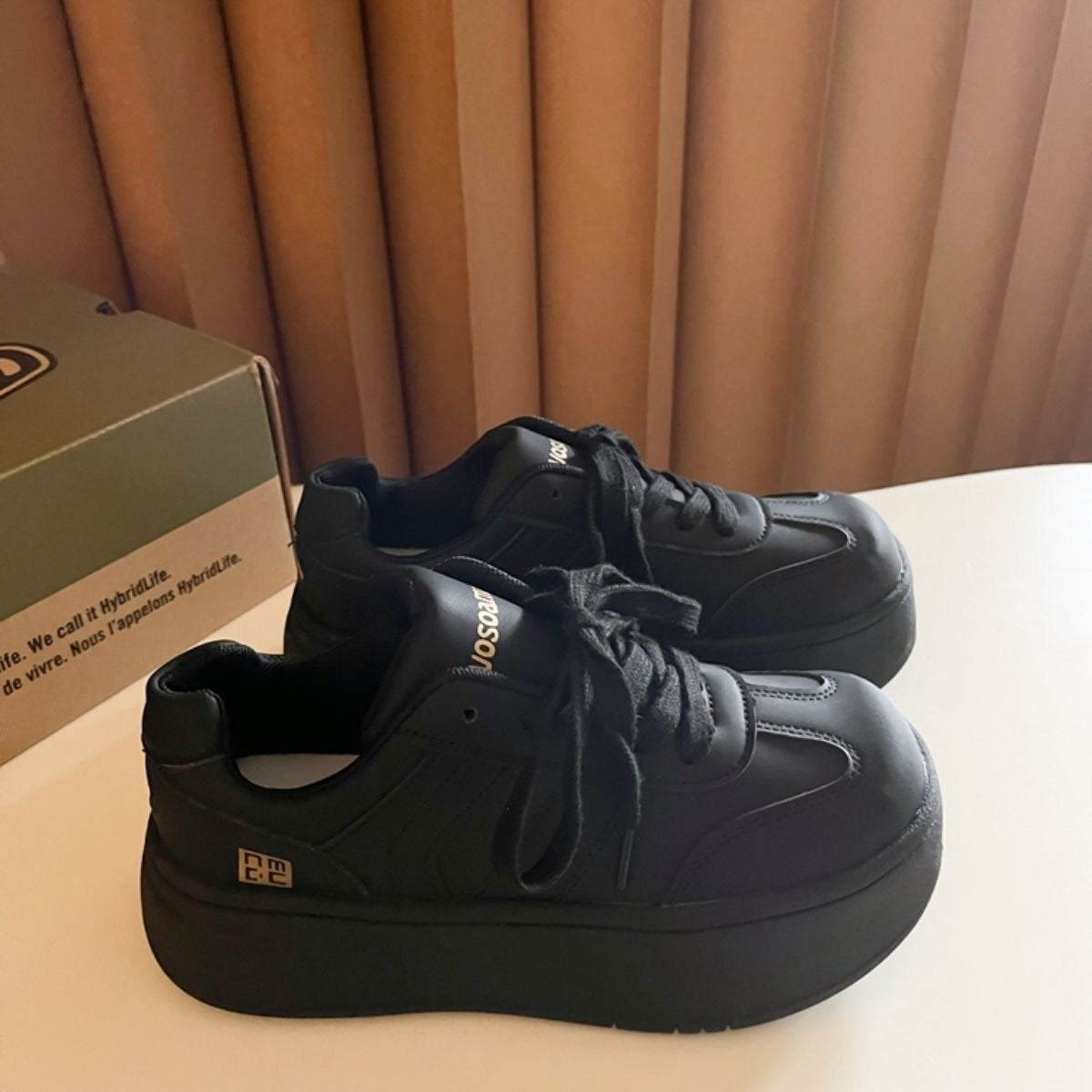 Damen Plateau Sneaker Bequem Urban Mode