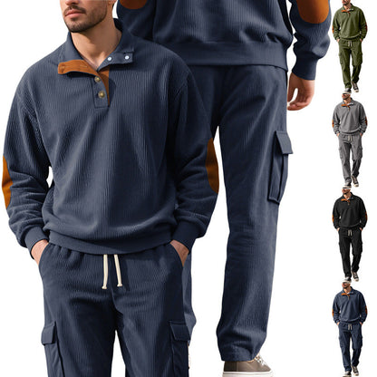 Herren Strickanzug Komfort mit Knöpfen und Taschen Modern - BerlinGlamour