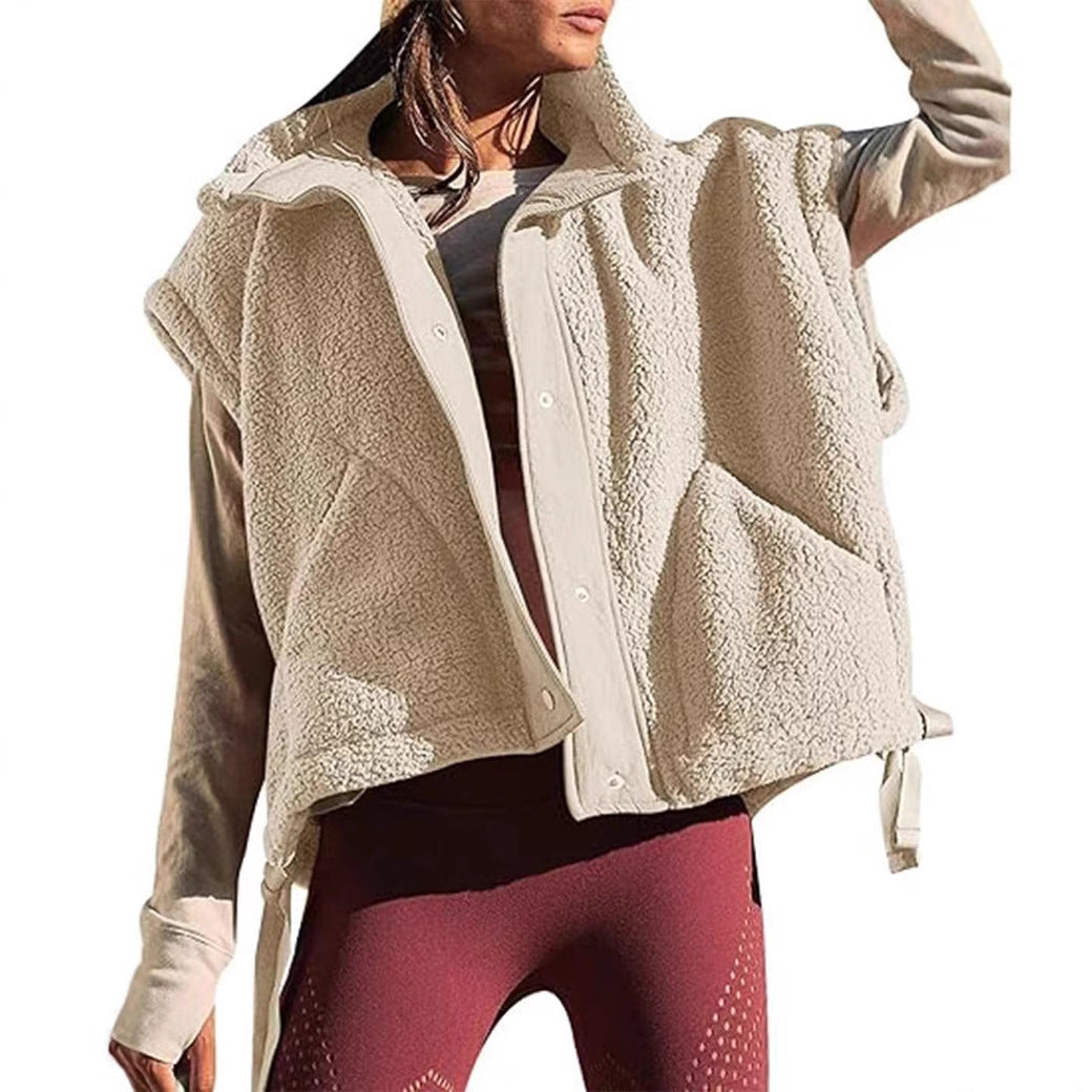 Damenweste Weich Teddyjacke Modern Praktisch