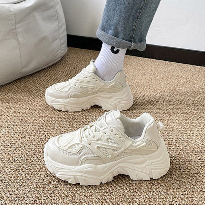 Damen Sneaker Chunky Atmungsaktiv Komfort Schuhe