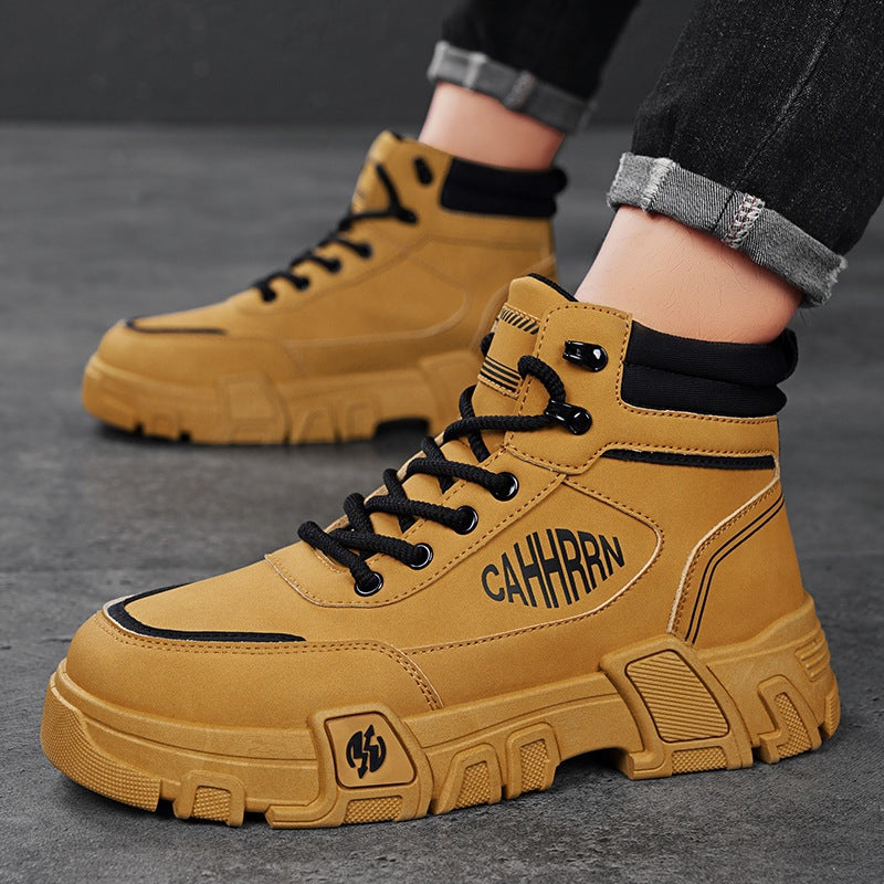 Damen High-Top Sneaker Robust Stylisch Schwarz - BerlinGlamour