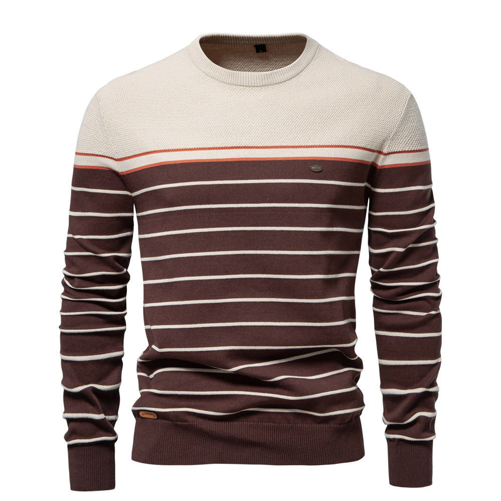 Herren Strickpullover Maritim Streifen Modern