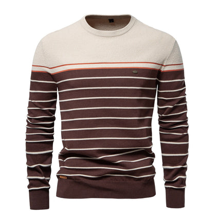 Herren Strickpullover Maritim Streifen Modern