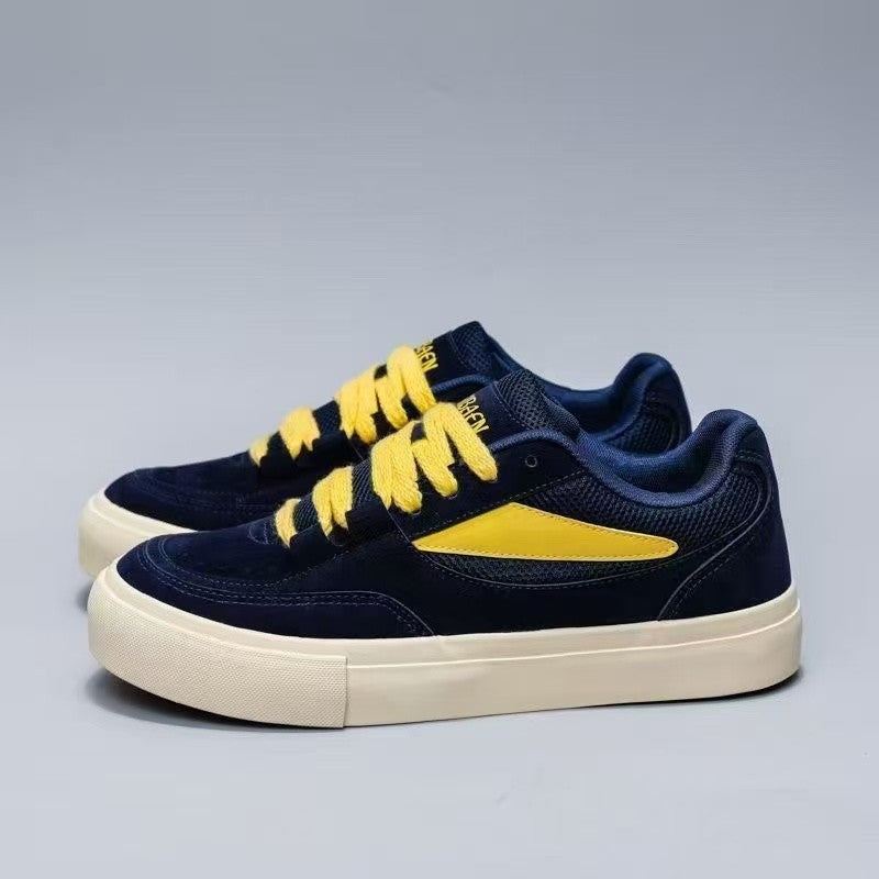 Damen Sneaker Sportlich Velours Leder Bequem