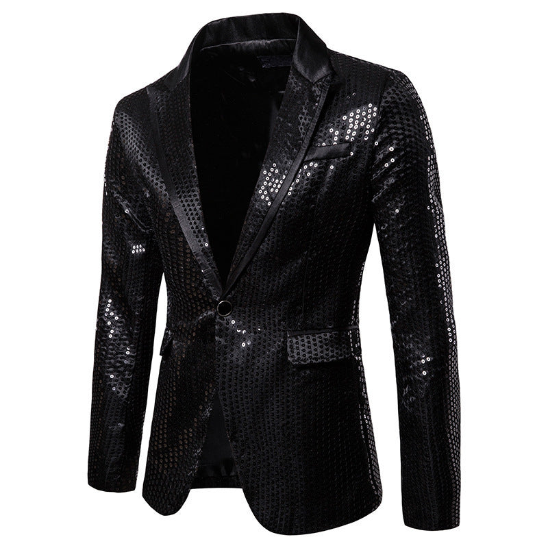 Glamour Sakko Herren Paillettenjacke Party