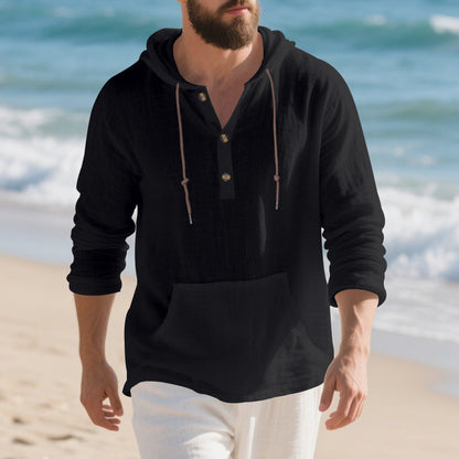 Herren Kapuzenshirt Lässig Mit Kängurutasche Modern