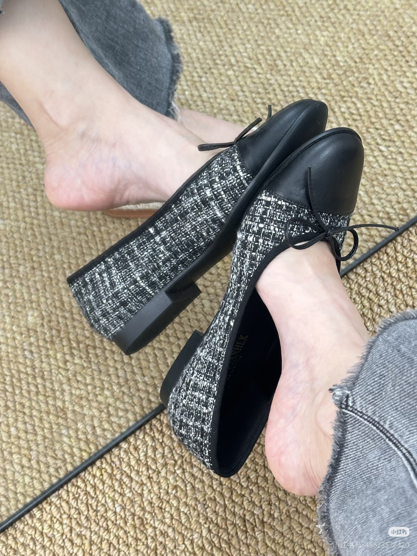 Damen Ballerinas Elegante Komfort Schuhe Blockabsatz