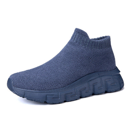 Damen Sneaker Bequem Stretch Weite Passform Hochhackig
