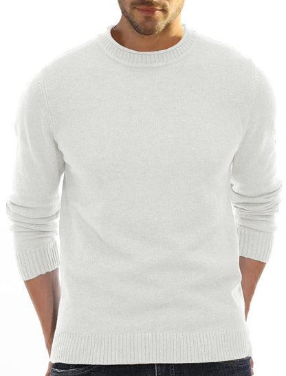 Weicher Herren Pullover Rundhals Baumwolle Bequem