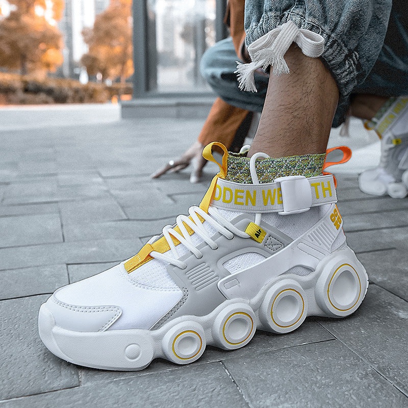 Damen Sneaker High-Top Streetwear Schuhe Mit Riemensystem - BerlinGlamour