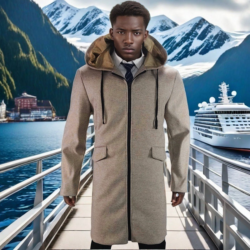 Herren Parka Elegante Winterjacke Mit Kapuze
