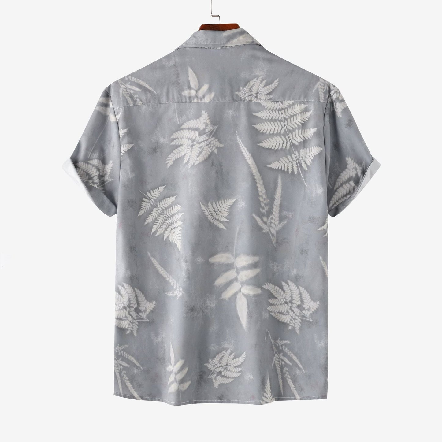 Herren Hemd Kurzarm atmungsaktiv Blumenmuster Sommer