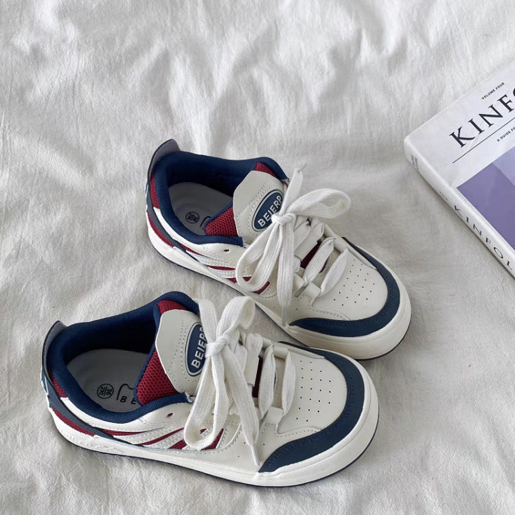 Damen Sneaker Retro Style Perforiert Komfort Schuhe