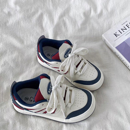 Damen Sneaker Retro Style Perforiert Komfort Schuhe