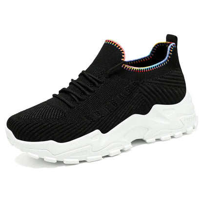 Damen Laufschuhe Bequem Elastisch Rutschfest Sneaker