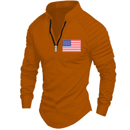 Herren Sportoberteil Reißverschluss Schulterdesign Modern
