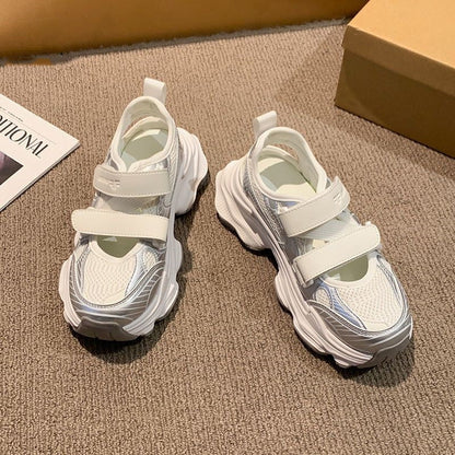 Damen Laufschuhe Sport Sneaker Atmungsaktiv Mit Klettverschluss