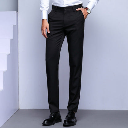 Herren Anzughose Slim Fit mit Taschen Elegant Schwarz