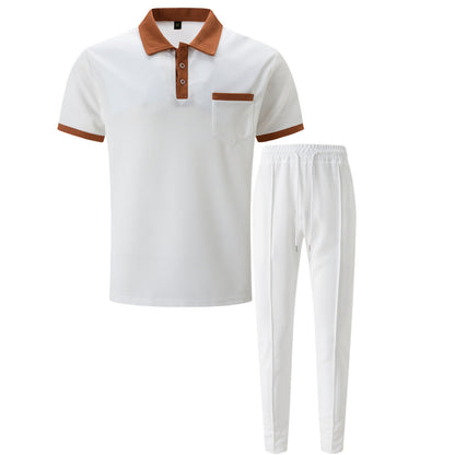 Herren Freizeit-Set atmungsaktiv Modern mit Knopfleiste