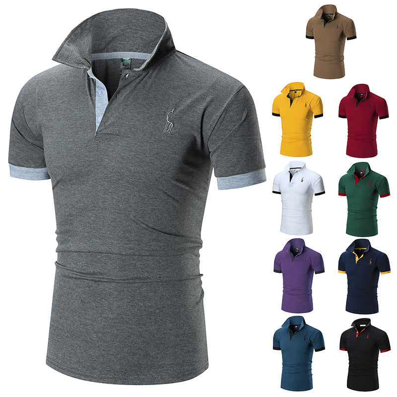 Herren Poloshirt Slim Fit Moderner Kragen