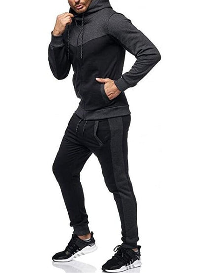 Herren Jogginganzug Sportlich mit Kapuze und Taschen